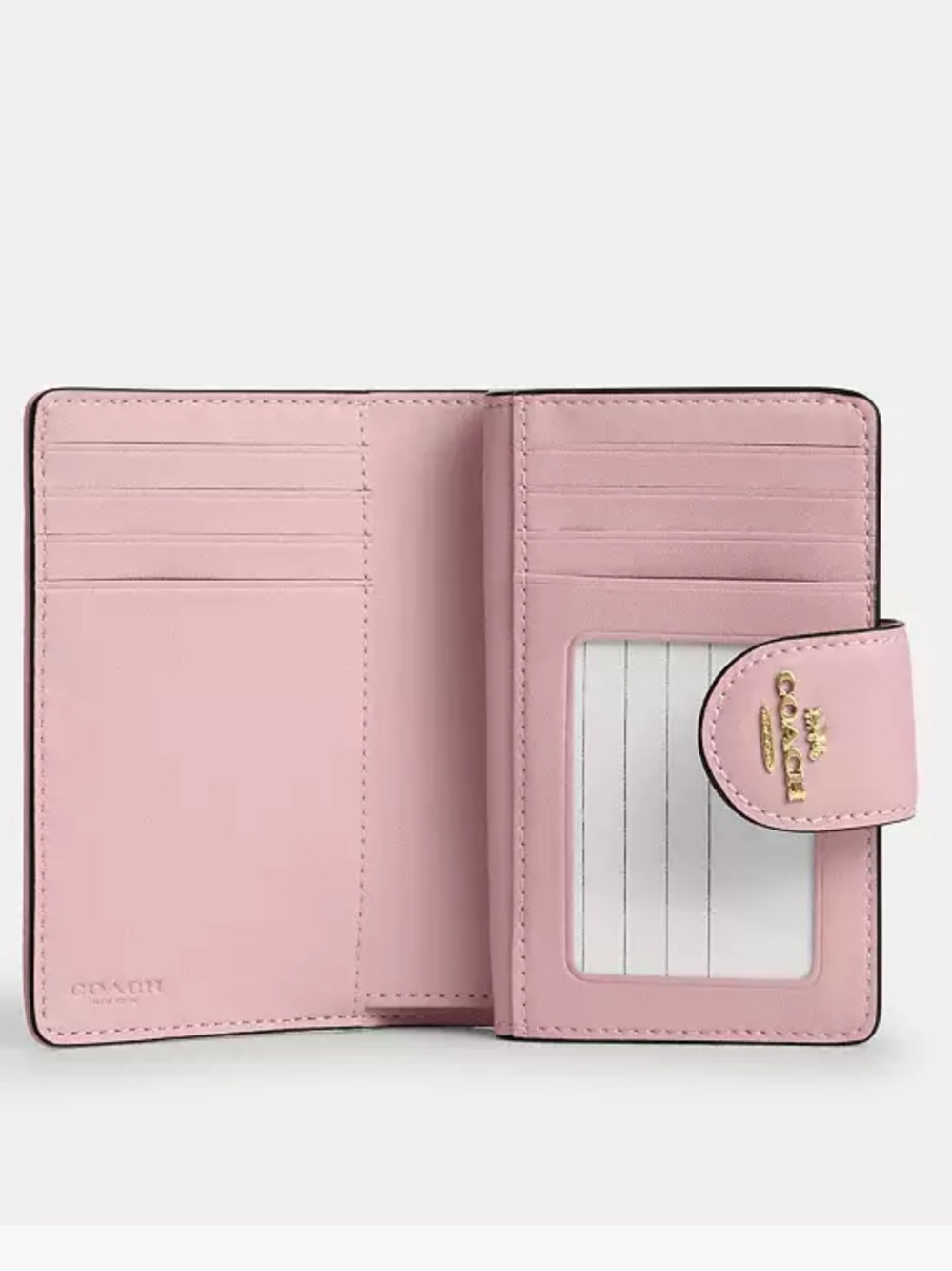 Coach Medium Corner Zip Wallet Pink Denim - Picture 3 of 3